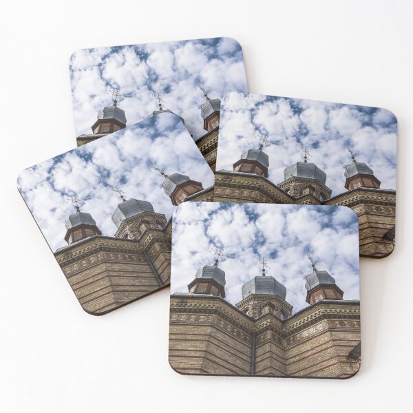 Item preview, Three domes of Church against cloudy blue sky designed and sold by lena-maximova.