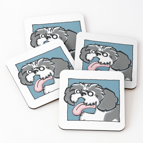 Item preview, Shih Tzu - Grey and White (Face) WHITE BG designed and sold by TheChicken.