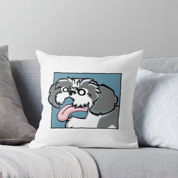 Item preview, Shih Tzu - Grey and White (Face) WHITE BG designed and sold by TheChicken.