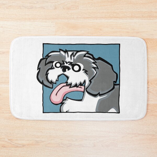 Item preview, Shih Tzu - Grey and White (Face) WHITE BG designed and sold by TheChicken.