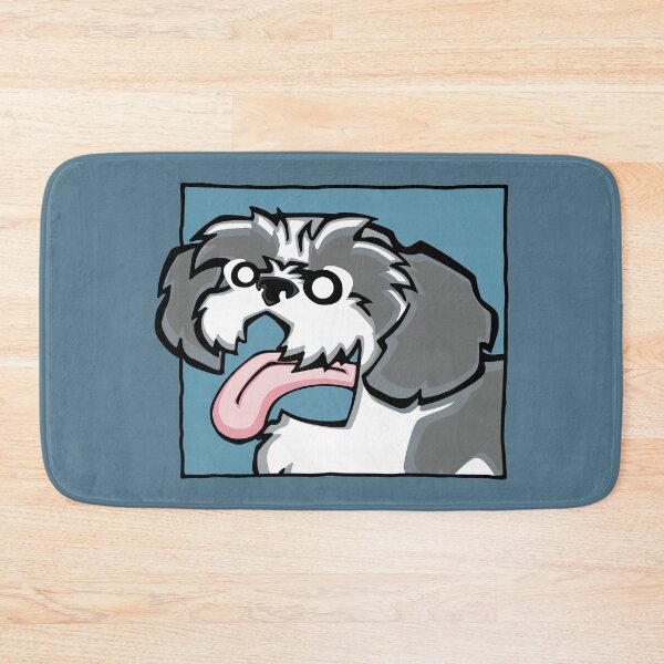 Item preview, Shih Tzu - Grey and White (Face) BLUE BG designed and sold by TheChicken.
