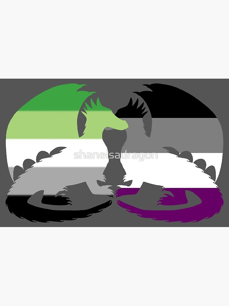 Aro Ace Pride Dragons Poster For Sale By Shaneisadragon Redbubble