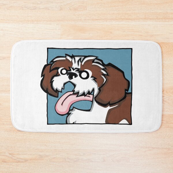Item preview, Shih Tzu - Red and White (Face) WHITE BG designed and sold by TheChicken.