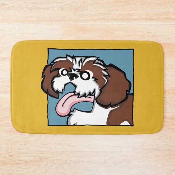 Item preview, Shih Tzu - Red and White (Face) YELLOW BG designed and sold by TheChicken.
