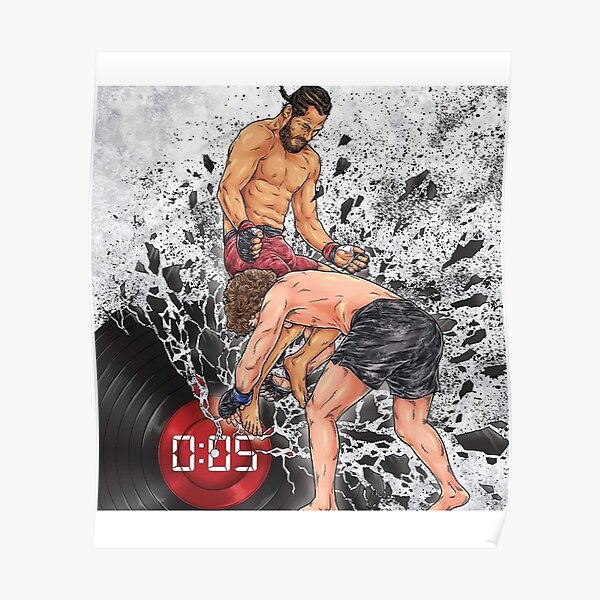 Flying Knee 5 Second KO Jorge Masvidal ICONIC Poster