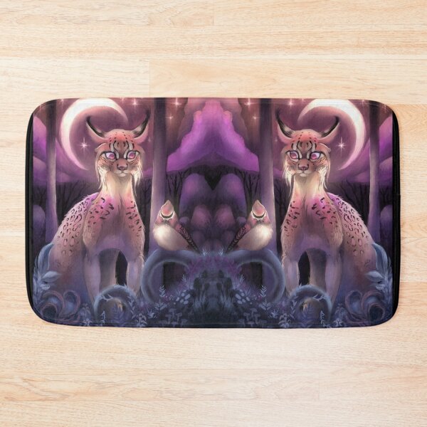 Item preview, Lynx, and Waxwing under the moonlight designed and sold by HanKlaArt.