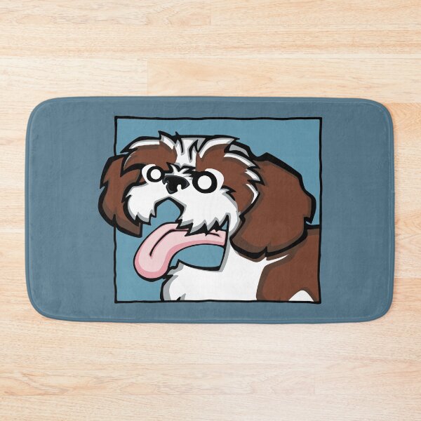 Item preview, Shih Tzu - Red and White (Face) BLUE BG designed and sold by TheChicken.