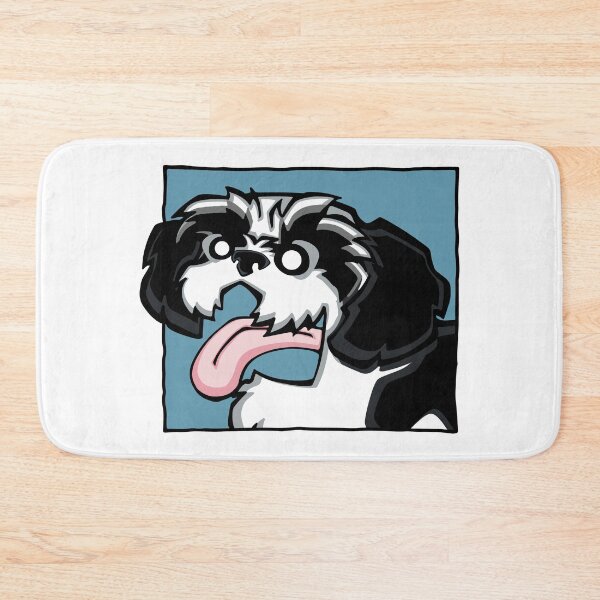 Item preview, Shih Tzu - Black and White (Face) WHITE BG designed and sold by TheChicken.