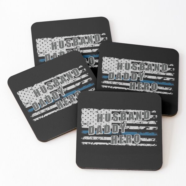 Item preview, Thin Blue Line Husband Daddy Hero 2 designed and sold by lsapparel.