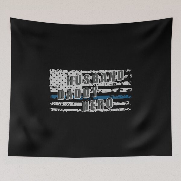 Item preview, Thin Blue Line Husband Daddy Hero 2 designed and sold by lsapparel.