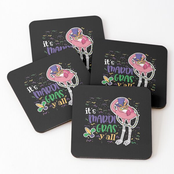 Item preview, It's Mardi Gras Y'all - Flamingo Mask Beads Funny Festival Gift designed and sold by Dressed For  Duty.