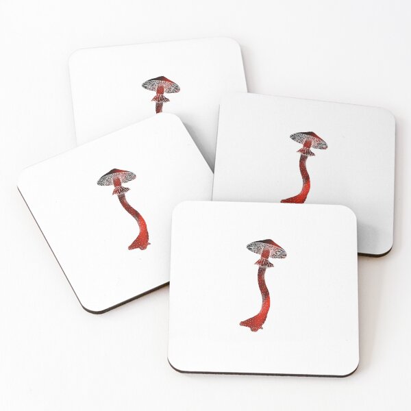 Item preview, tie dye mushroom red and black designed and sold by rattiboi.