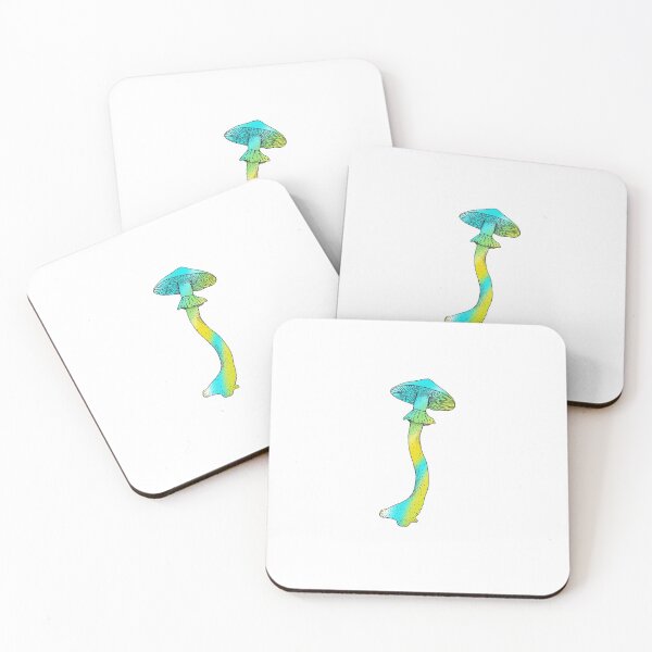 Item preview, tie dye mushroom yellow and turquoise  designed and sold by rattiboi.