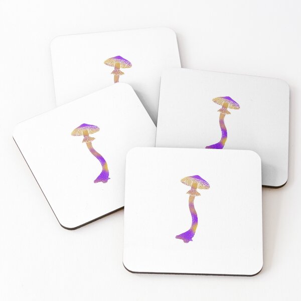 Item preview, tie dye mushroom yellow and purple designed and sold by rattiboi.