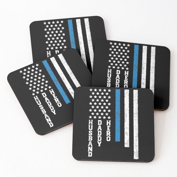 Item preview, Thin Blue Line Husband Daddy Hero 4 designed and sold by lsapparel.