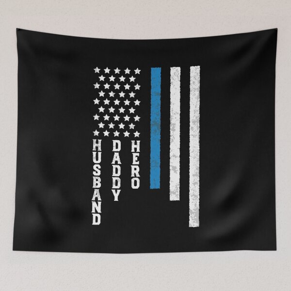 Item preview, Thin Blue Line Husband Daddy Hero 4 designed and sold by lsapparel.