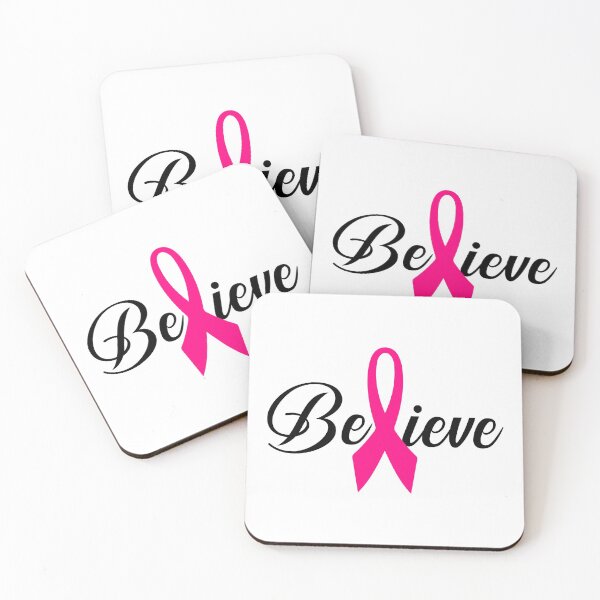 Item preview, Believe - Hot Pink Ribbon designed and sold by sinsvirtues.