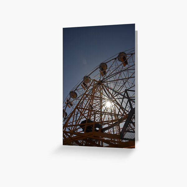 Ferris Wheel with Sun, Luna Park Greeting Card