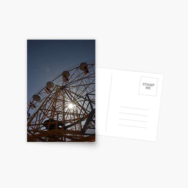Ferris Wheel with Sun, Luna Park Postcard