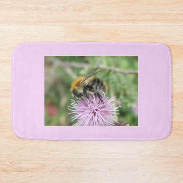 Item preview, Common Carder Bee Bumblebee Feeding on a Wildflower Macro Photograph designed and sold by naturegallery.