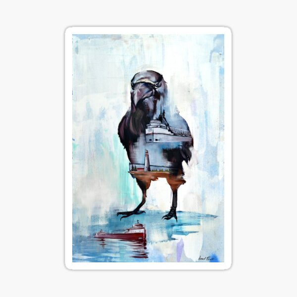 Raven Freighter Sticker