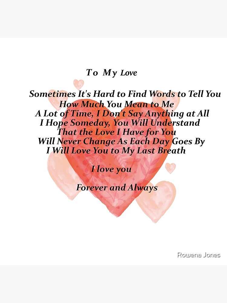 To My Love Forever And Always Love You Greeting Card By Smartnet77 Redbubble