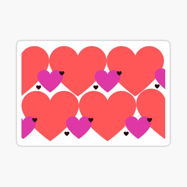 Valentines Hearts Sticker