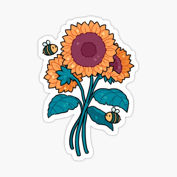 girasol Pegatina