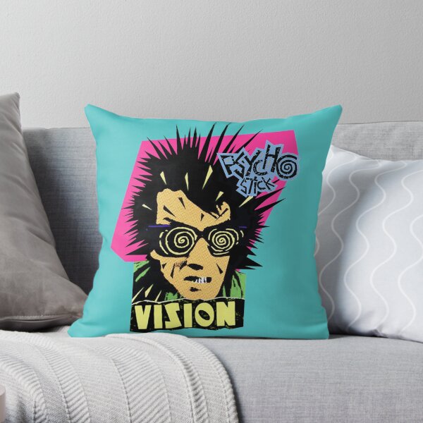 Vision Psycho Stick Throw Pillow