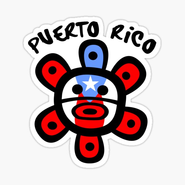Item preview, Taino Sun Puerto Rico Flag Sticker Clothing Gifts designed and sold by byDarling.
