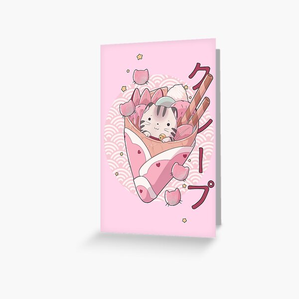 Vista previa del artículo con la obra «Kawaii Crêpe», diseñado y vendido por hanakotobahime.