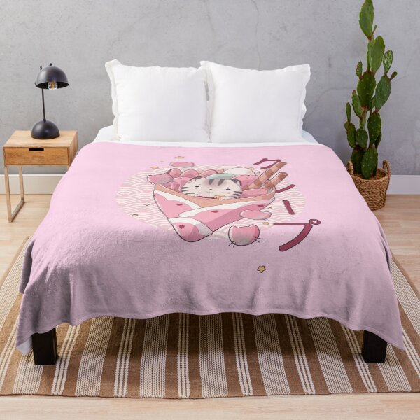 Kawaii Crêpe Throw Blanket