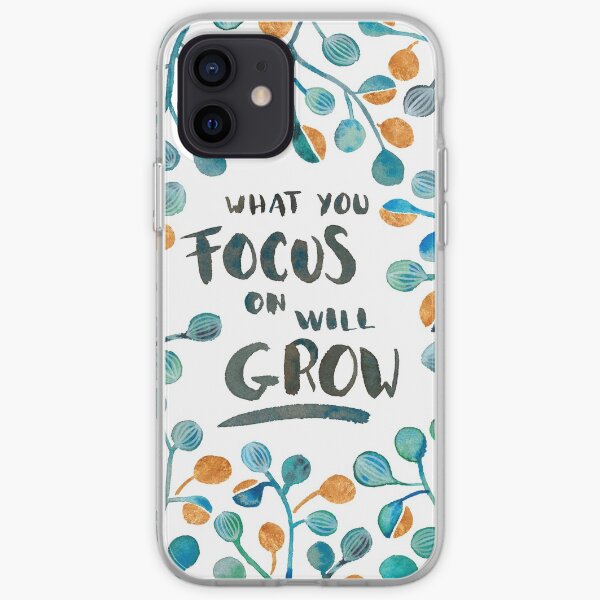 What you focus on will grow - Torquoise & Bronze Palette iPhone Soft Case