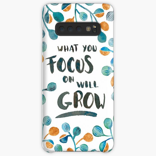 What you focus on will grow - Torquoise & Bronze Palette Samsung Galaxy Snap Case