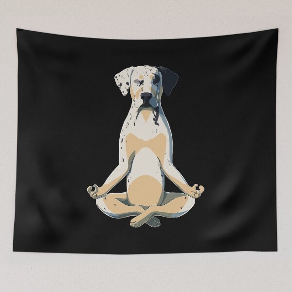 Item preview, Yoga Catahoula Leopard Dog designed and sold by alwe-designs.