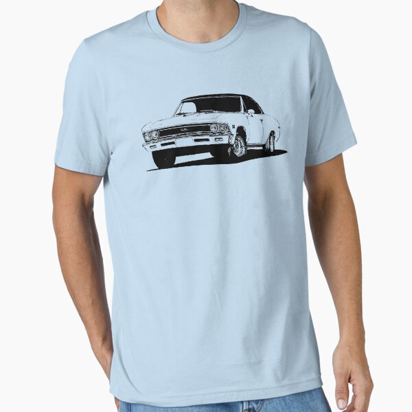 Item preview, 1966 Chevy Chevelle SS - stylized black on light background  designed and sold by mal-photography.