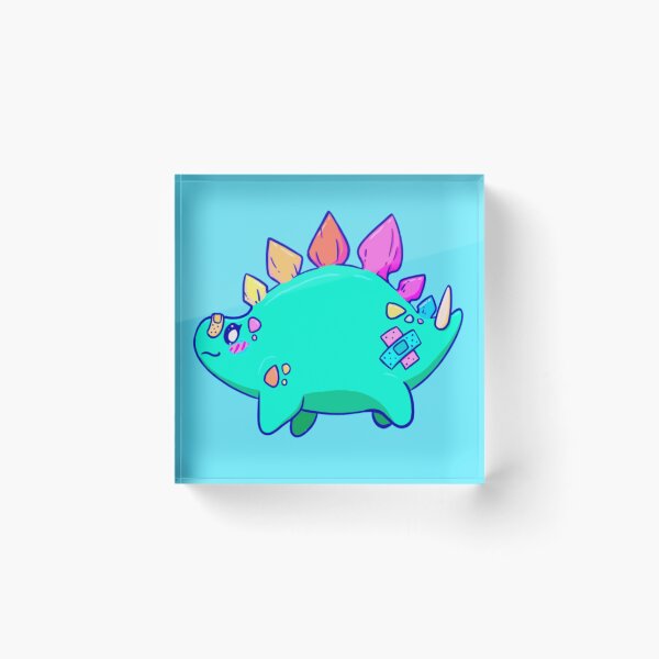 Item preview, Teal Rainbow Stegosaurus  designed and sold by smolartistalyx.