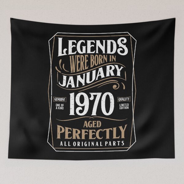 Item preview, 50th Birthday Legends Were Born In January 1970 Aged Perfectly designed and sold by RicardoTito.