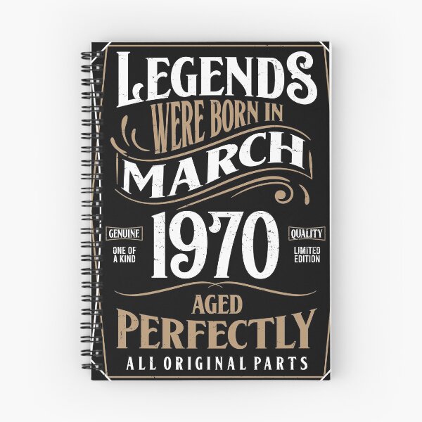 Item preview, 50th Birthday Legends Were Born In March 1970 Aged Perfectly designed and sold by RicardoTito.
