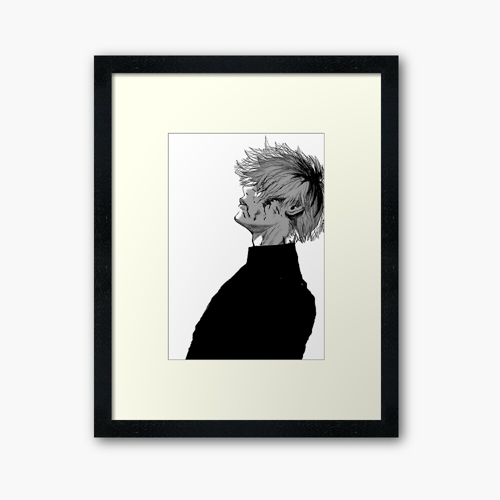 Depressed Ken Kaneki Framed Art Print By Gamerdoge Redbubble