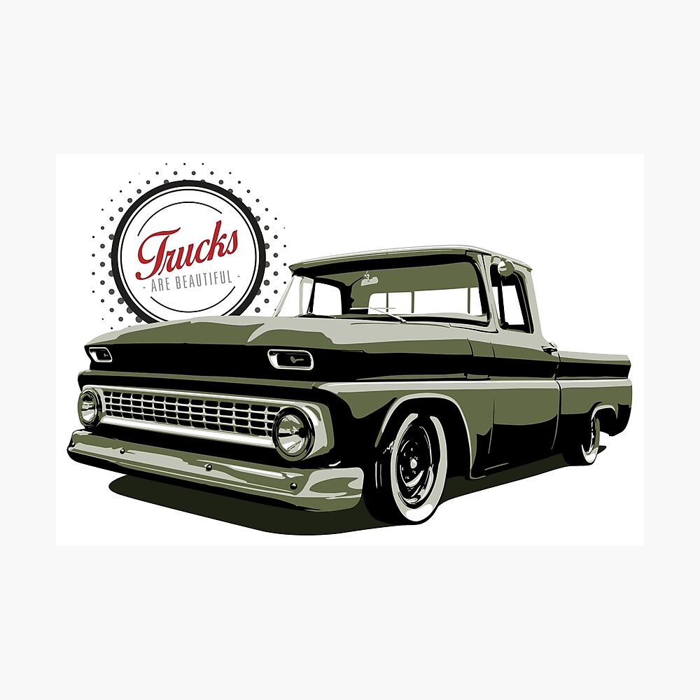 1963 Chevrolet C10 Pickup Truck Metal Print By 6thgear Redbubble