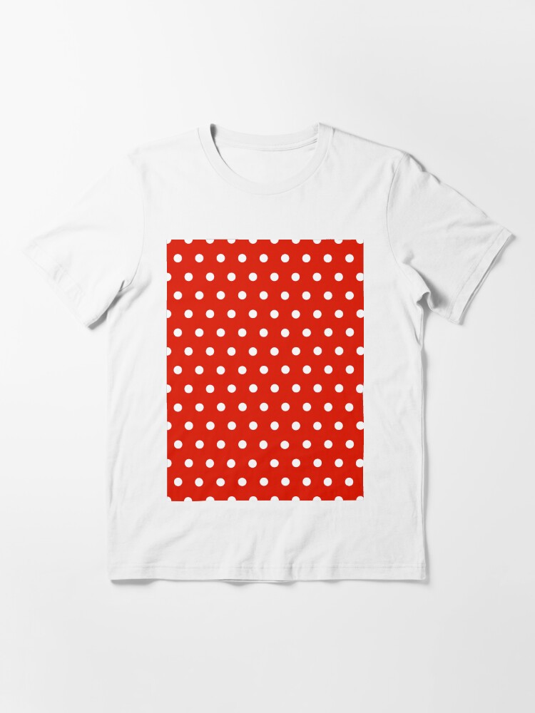 red and white polka dot t shirt