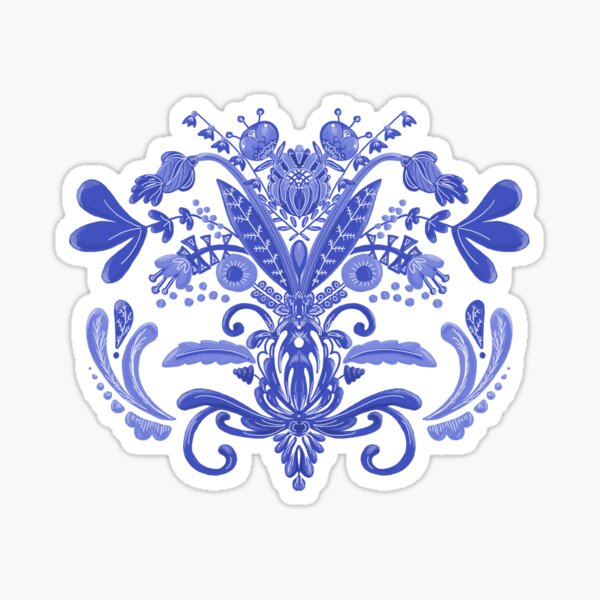 Blue Flowers Sticker