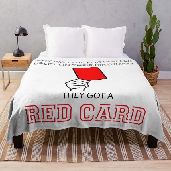 Item preview, Why Was The Footballer Upset On Their Birthday? They Got A Red Card Styled Quotation Graphic Text Letter Art designed and sold by DoctorParanoid.
