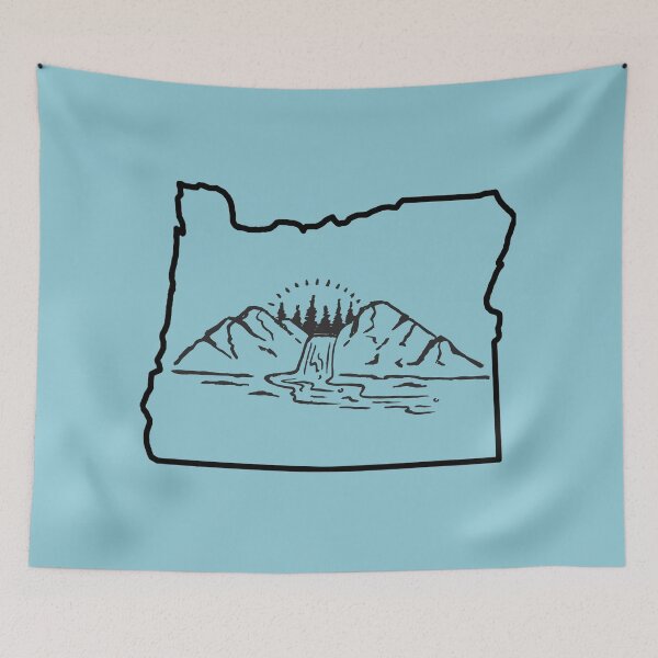 Item preview, Oregon State - Waterfall Mountain PNW Hiking designed and sold by blaizedesigns.