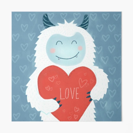 Yeti Cuddle Ornament - Arms Down — Sylvia Draws Shop - Adorable