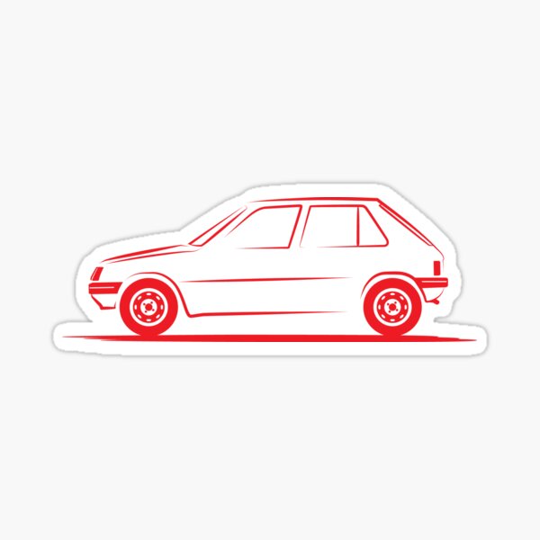 Peugeot 205 Rouge Sticker