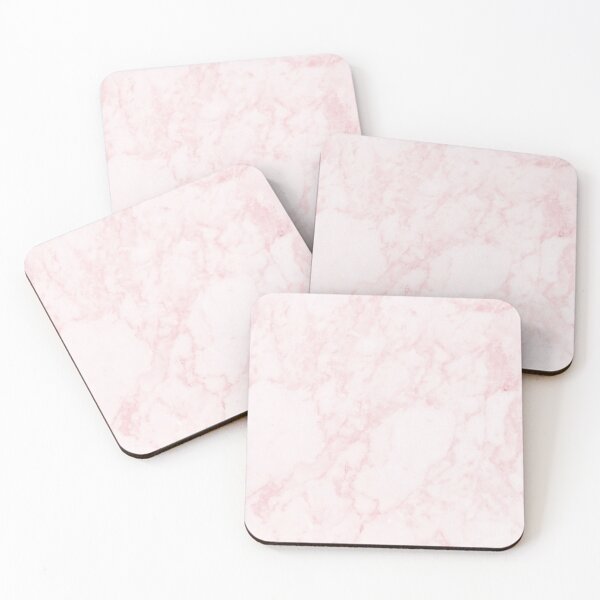 Pink Marble Coasters (Set of 4)