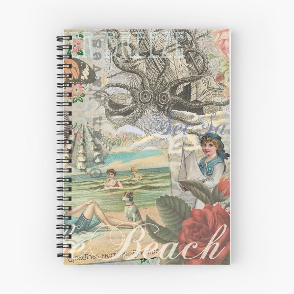 Item preview, Summer beach Vintage Sailing Ship Boy Steampunk Victorian designed and sold by antiqueart.