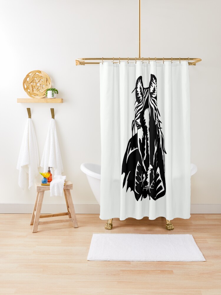 horse shower curtain